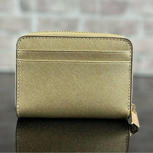 MICHAEL KORS JET SET TRAVEL LEATHER MEDIUM ZIP AROUND CARD CASE WALLET BAG $188 - Picture 3 of 5